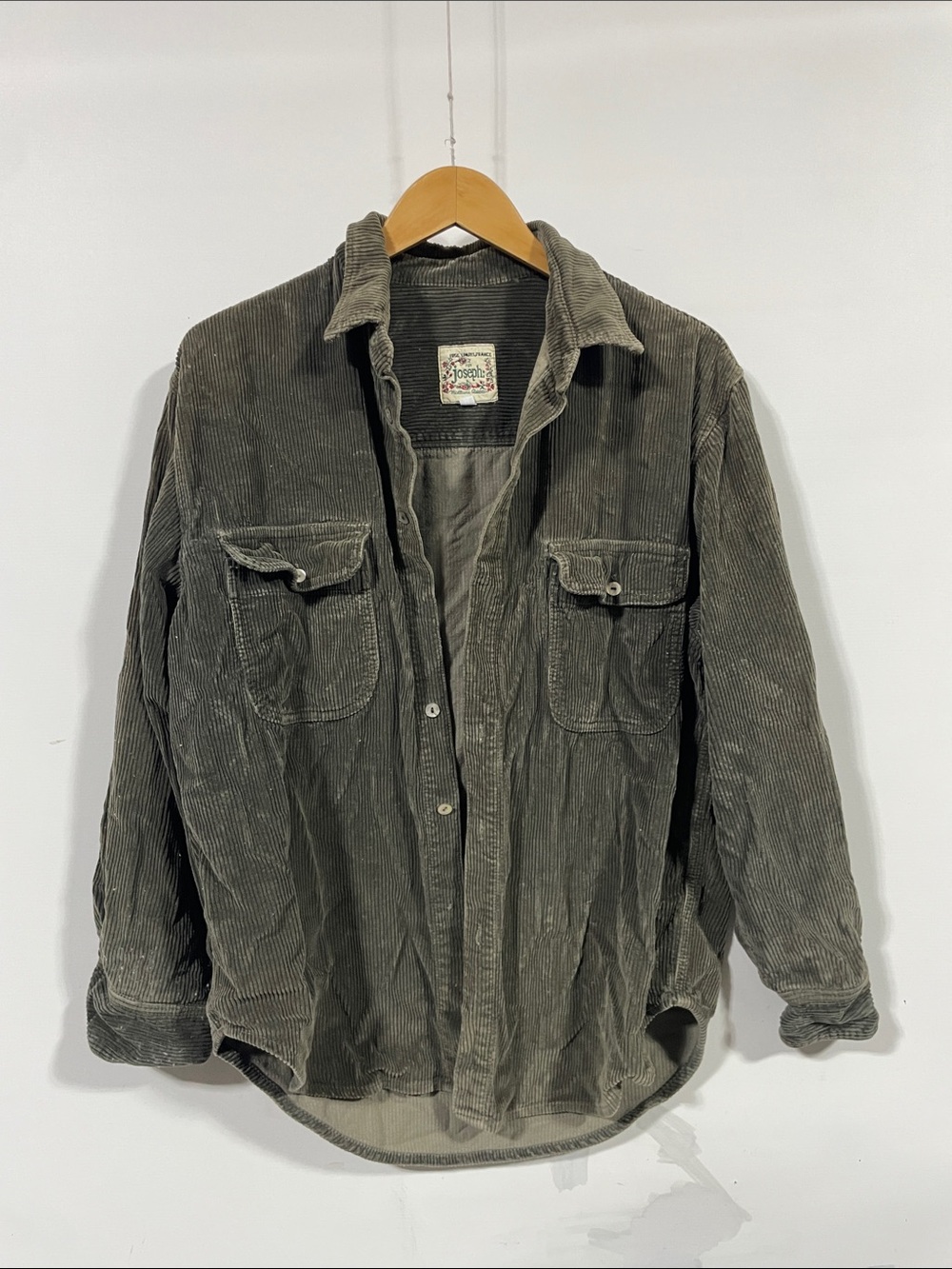 Joseph Olive Green Corduroy Shirt Jacket